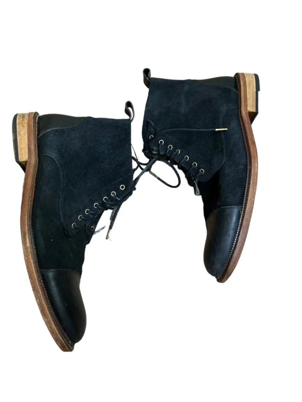 TAFT Cap Toe Suede Ankle Boots Shoes Mens EUR 43 US 10